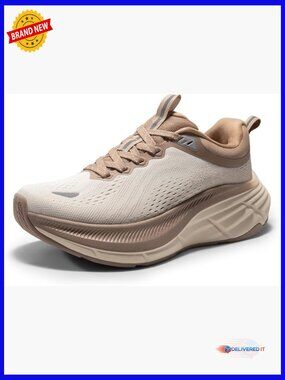 Cushioned Walking Shoes Breathable Mesh Lace-Up Sneakers